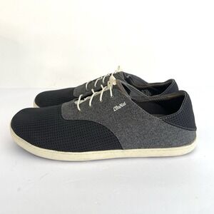 OluKai Nohea Moku Shoes Mens Size 12 Gray Mesh Boat Casual Sneakers 10283-2610